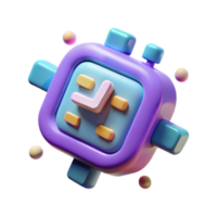 magnificent contemporary 3D Clock Icon Time Management, Colorful Design, Digital Clock, App Interface, Schedule, Timer, UI Element, Pastel Colors, Modern Design, Clock Widget premium png