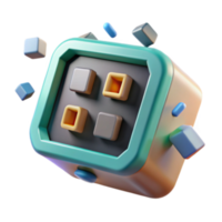 beautiful modern 3D Cube Puzzle Interactive Blocks Game authentic png