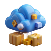 extraordinary abstract Cloud Data Storage and Package Delivery System high quality png