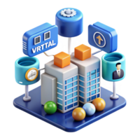 extraordinary abstract Virtual Office Streamlined Workflow, Global Team Collaboration original png