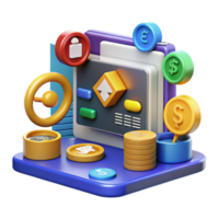 wonderful modern Financial Management Dashboard Interface, Control, Currency, Transaction, Accounting, Budget, Investment, Analytics, Data, Reporting 4K png