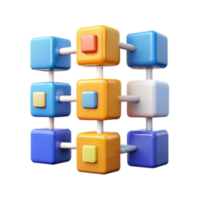 serene minimalist Interconnected Modular System A Network of Cubes genuine png