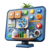 beautiful creative Sustainable Resource Management Dashboard Visualizing Efficiency Growth high quality png