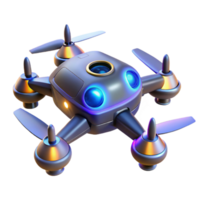 extraordinary rustic Futuristic Drone 3D Render high resolution png