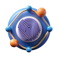 serene minimalist Secure Digital Identity Fingerprint Authentication System authentic png