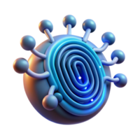 impressive contemporary Abstract Viral Structure 3D Render of a Concentric Spiral Pathogen professional png