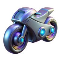 beautiful artistic Futuristic Motorcycle 3D Render authentic png