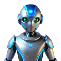 wonderful modern Friendly Robot 3D Render high resolution png