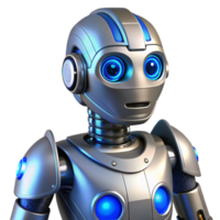 impressive rustic 3D Robot Illustration Futuristic AI Bot detailed png