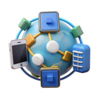 impressive minimalist Global Digital Connectivity Mobile, Network, and Data premium png