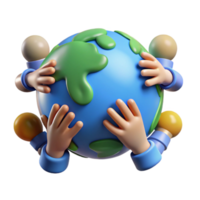 impressive minimalist Global Unity Hands Protecting Earth high resolution png
