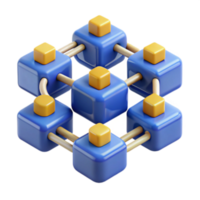 elegant abstract Interconnected Cubes A Network Visualization high resolution png
