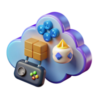 stunning creative Cloud Gaming Remote Play, Game Blocks, Digital Assets, Controller, Online Gaming, Virtual World, 3D Render, Game Servers, Interactive Entertainment, Cloud Storage premium png