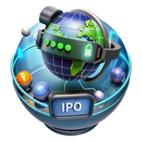 elegant abstract Global IPO A Technological Revolution in Investing high quality png