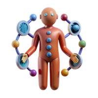 wonderful minimalist Connecting Nodes A 3D Model of Interconnected Systems premium png