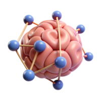 serene minimalist Brain Network Connections Neural Pathways Cognitive Function high quality png