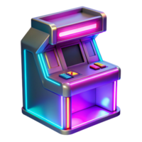 impressive modern Retro Arcade Game Machine 3D Render high quality png