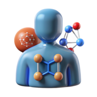 vibrant vintage Connecting Molecules 3D Model of Molecular Structures professional png