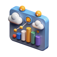 wonderful modern Cloud-Based Data Visualization Upward Trend Insights premium png