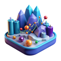 wonderful classic Abstract 3D Render Colorful Geometric Shapes and Data Visualization exclusive png