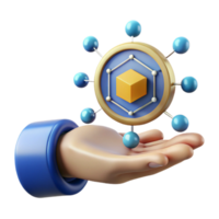 stunning vintage Secure Data Sharing Networked Cube Concept high quality png
