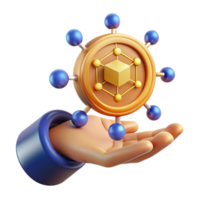 impressive vintage Secure Data Network Cube in Hand, Global Connectivity genuine png