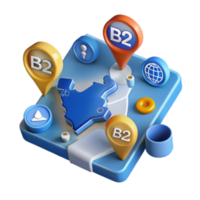 extraordinary vintage B2B Location Mapping Business-to-Business Geographic Targeting original png