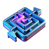 elegant artistic Navigating the Complexities A 3D Maze Challenge original png