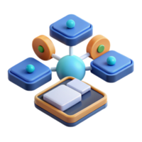 magnificent rustic Networked System Interconnected Modules and Data Flow premium png