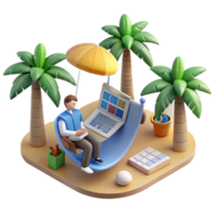 wonderful traditional Remote Work Paradise Tropical Island Productivity genuine png