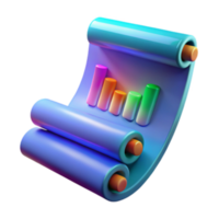 vibrant contemporary Visualizing Data A Colorful Chart on a Scroll genuine png
