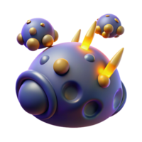 beautiful minimalist 3D Render of Abstract Space Creature original png