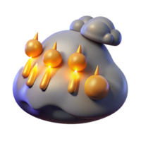 beautiful traditional 3D Render of a Cute Cloudy Creature original png