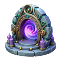 elegant classic Mystic Portal 3D Render detailed png