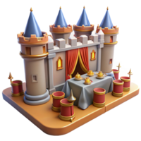 magnificent rustic Fairytale Castle 3D Render genuine png