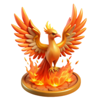impressive abstract 3D Render Phoenix Firebird Mythical Creature original png