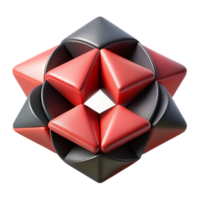 extraordinary artistic Red and Black 3D Geometric Abstract Background high resolution png