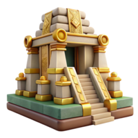 dramatic modern Ancient Temple 3D Model original png