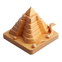 elegant abstract 3D Render of Abstract Pyramid Structure exclusive png
