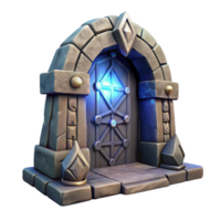 impressive rustic Glowing Portal 3D Render genuine png