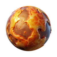 serene contemporary Molten Globe 3D Render genuine png