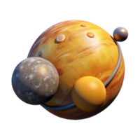 impressive creative 3D Render of Planetary System original png
