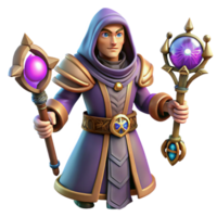 stunning abstract Fantasy Wizard 3D Render high resolution png