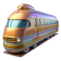 dramatic rustic Retro Futuristic Train 3D Render premium png