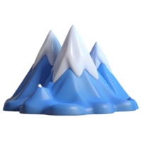 elegant traditional Cartoon Snowy Mountains 3D Render high resolution png