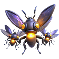 serene rustic 3D Render of Robotic Insects professional png