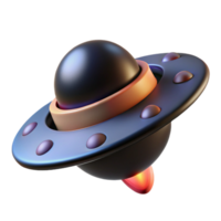 impressive creative 3D Render of a Cartoon Spaceship professional png