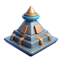 beautiful abstract 3D Render Abstract Geometric Tower genuine png