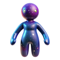 stunning rustic Cosmic Cartoon Character 3D Render authentic png