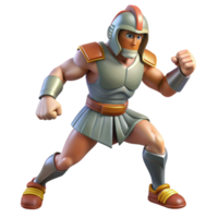 serene rustic 3D Render of a Mighty Warrior exclusive png